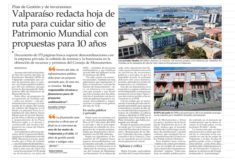 Valparaíso redacta hoja de ruta para cuidar sitio de Patrimonio Mundial con propuestas para 10 años